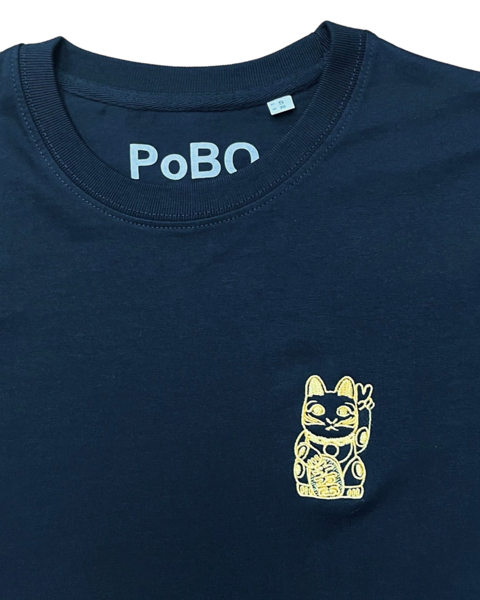 Organic Cotton T-shirt, Medium Fit, Gold on Black