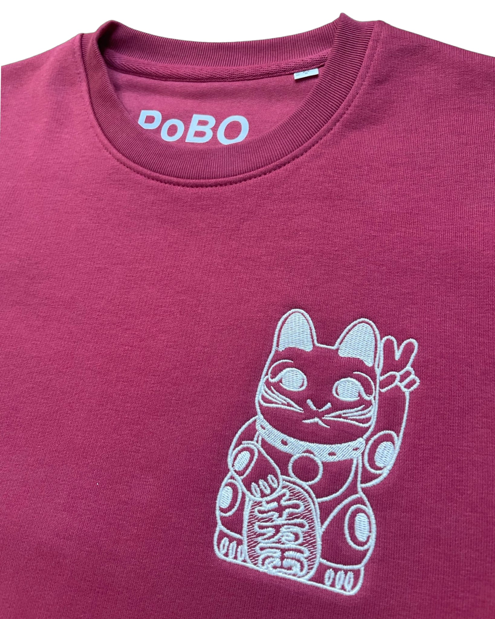 Eco-Embroidery Sweatshirt, Earth Red, Straight Fit