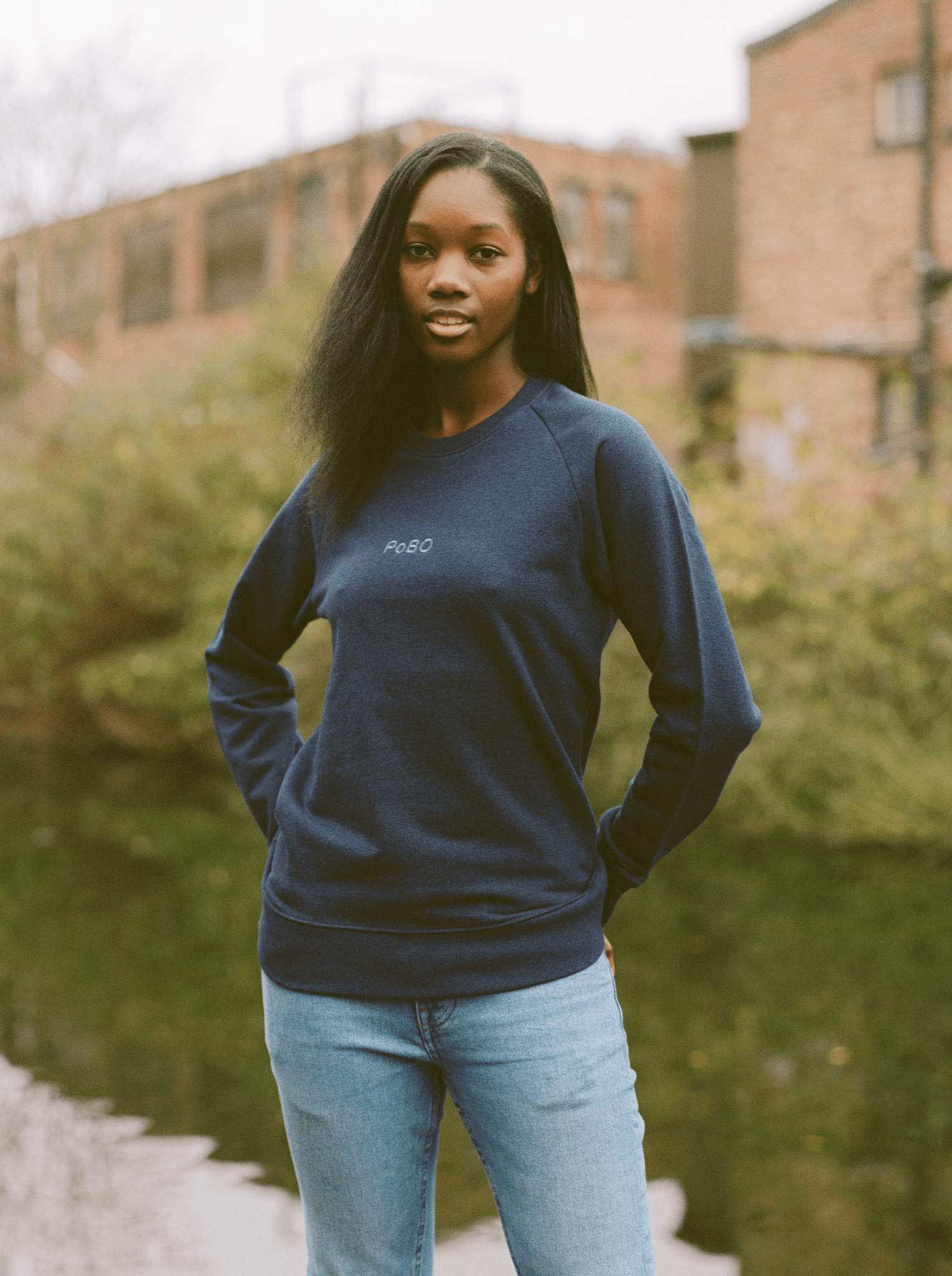 Organic Cotton Sweatshirt, Straight Fit - free shipping - PoBO